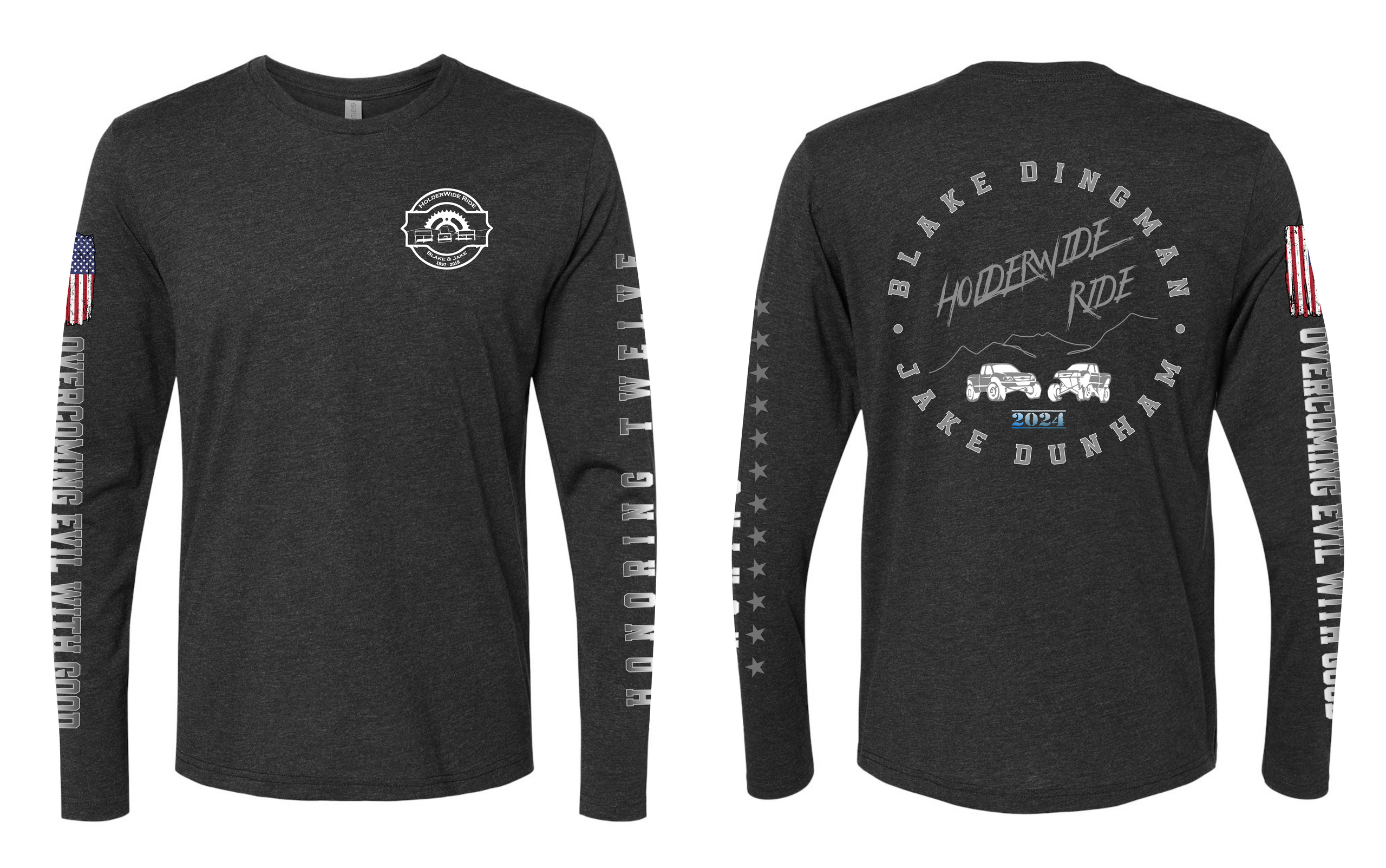 2024 Long Sleeve Tri-Blend T-Shirt "Vintage Black"