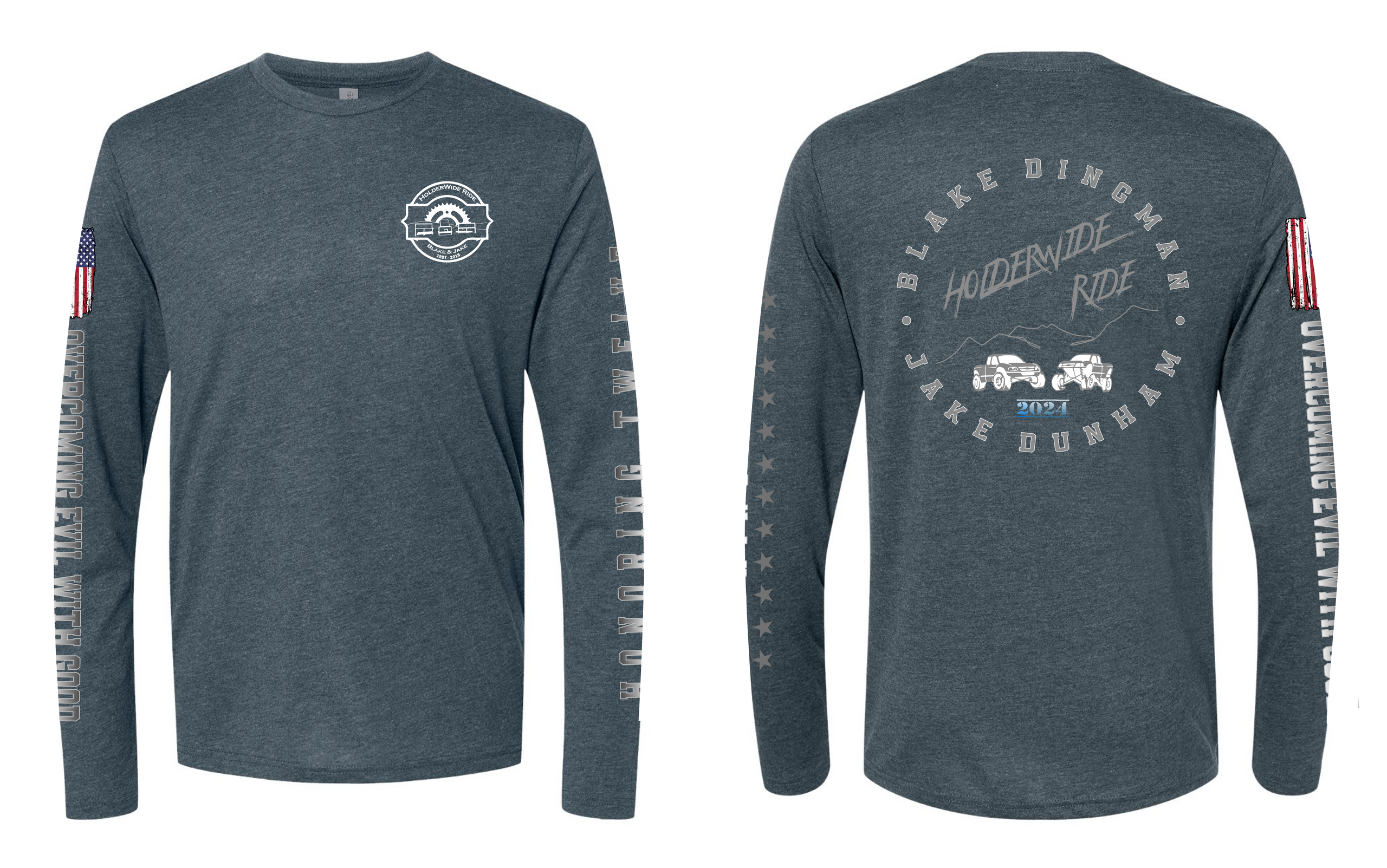 2024 Long Sleeve Tri-Blend T-Shirt "Indigo"