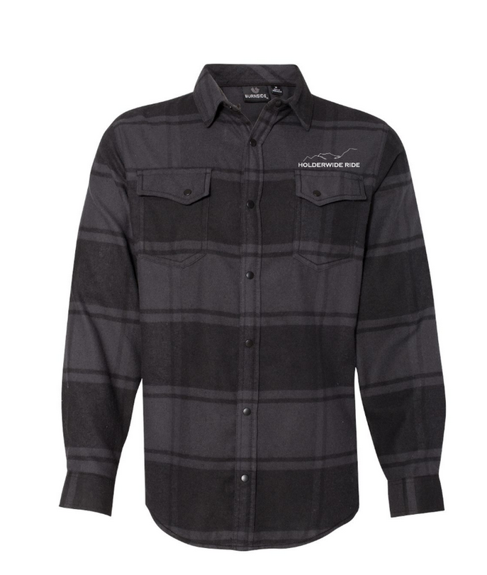 Black Embroidered Holderwide Flannel
