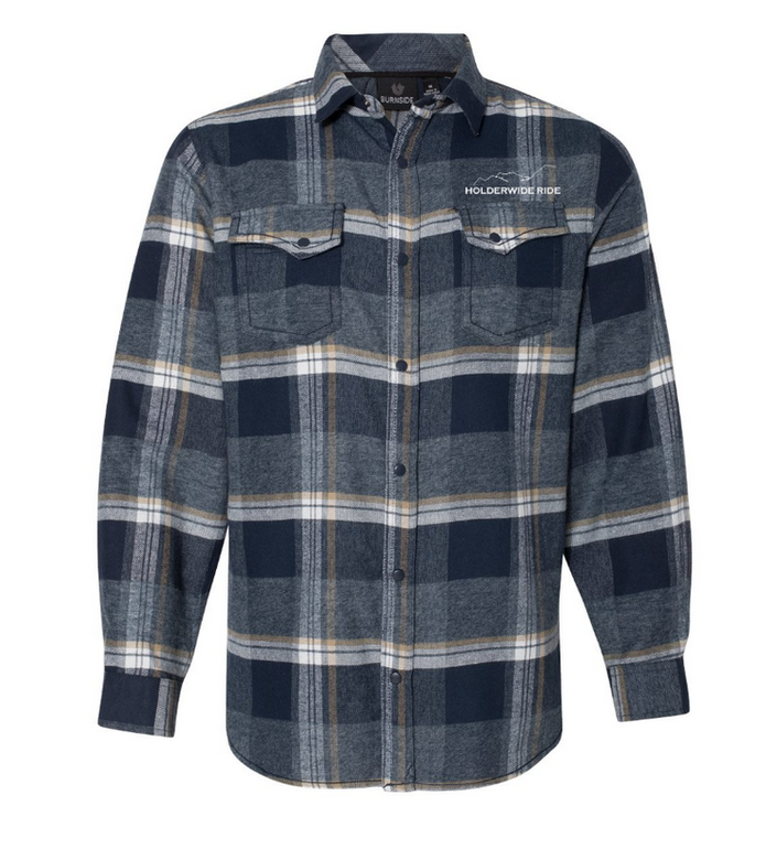Indigo Embroidered Holderwide Flannel