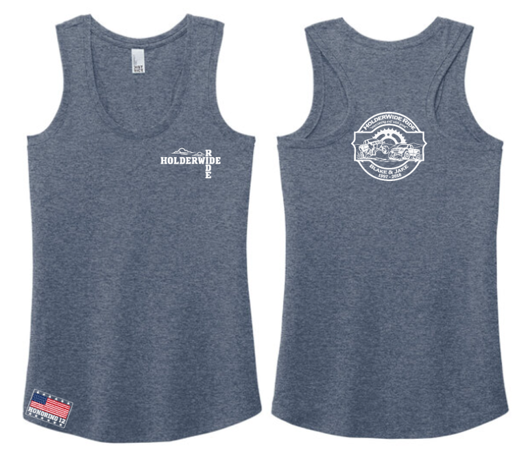 Ladies Racerback Tri-Blend Tank "Navy Frost"
