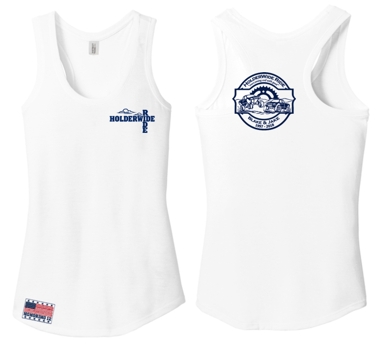 Ladies Racerback Tri-Blend Tank "White"