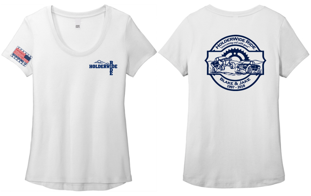 Ladies Scoop Neck Tee "White"