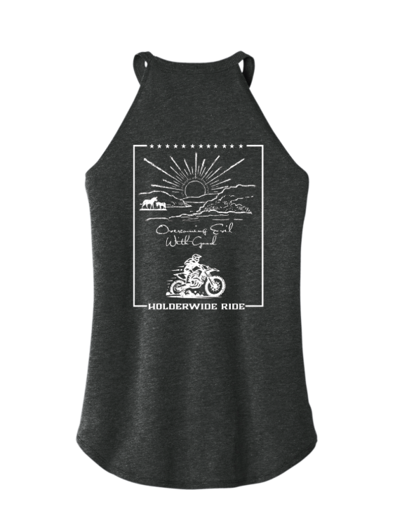 Tri-Blend Ladies Rocker Tank " Black Frost"
