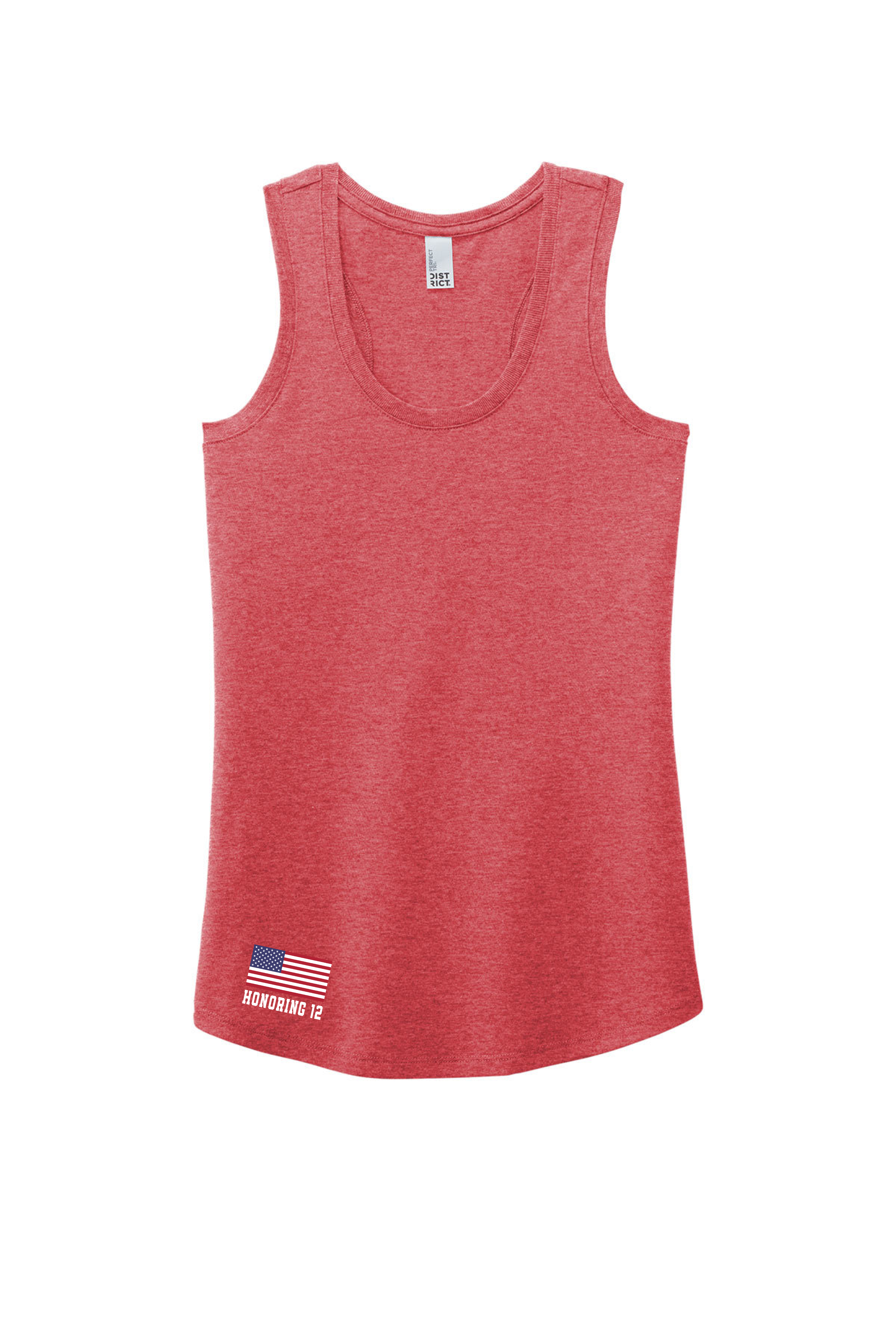 2024 Ladies Tri Blend Racerback Tank "Red Frost"