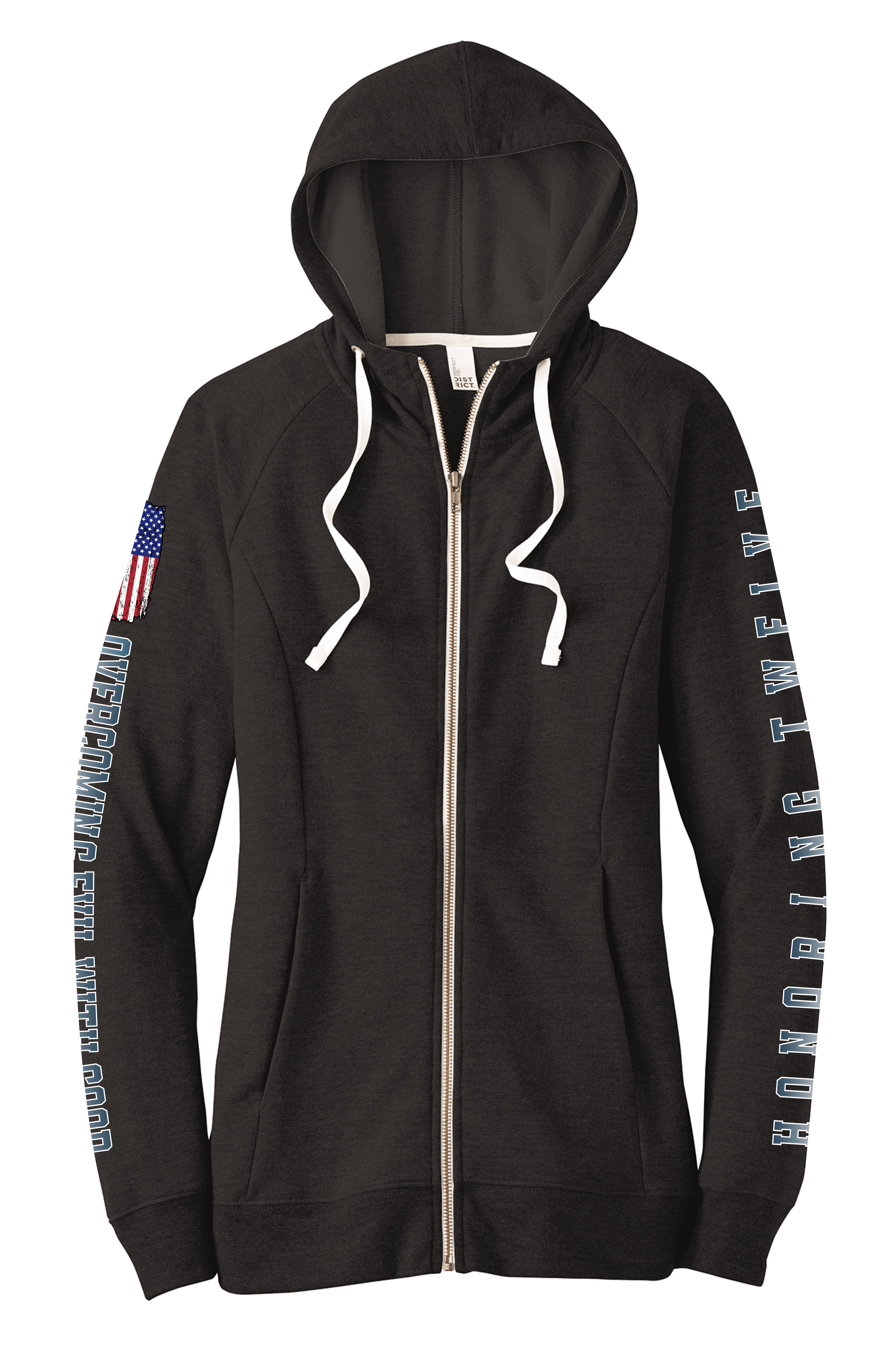 2024 Ladies Elongated Zip Front Hoodie