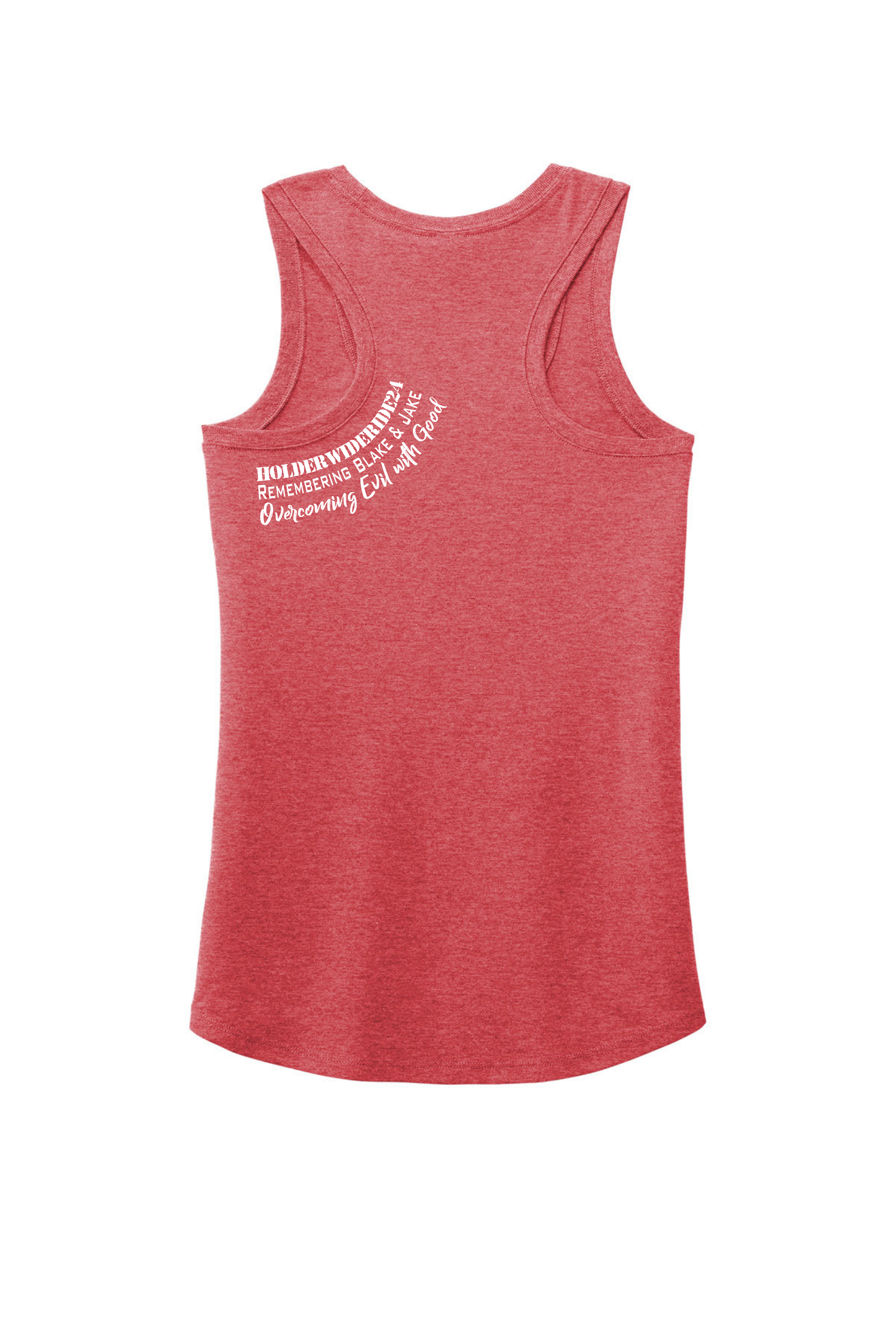 2024 Ladies Tri Blend Racerback Tank "Red Frost"