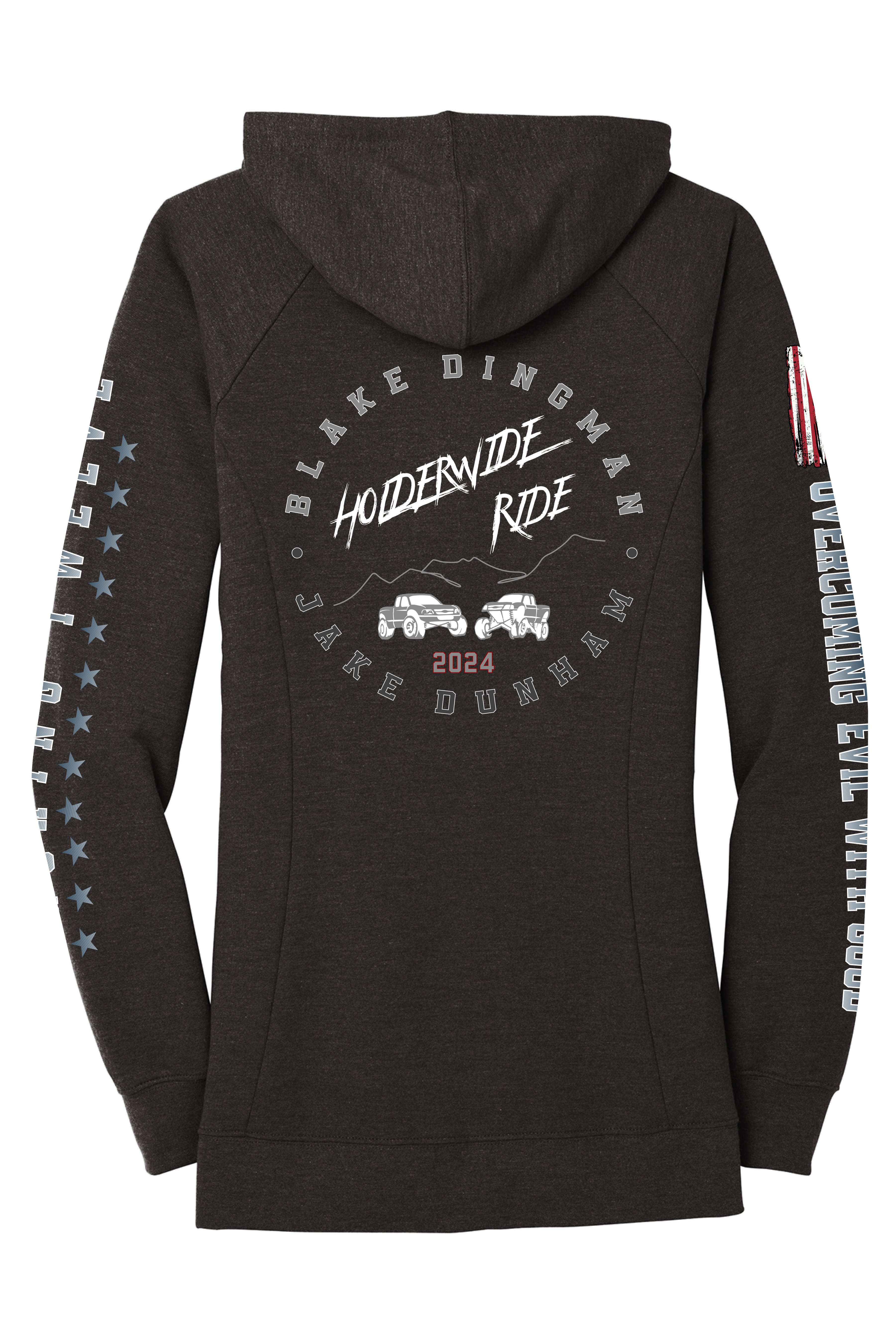 2024 Ladies Elongated Zip Front Hoodie